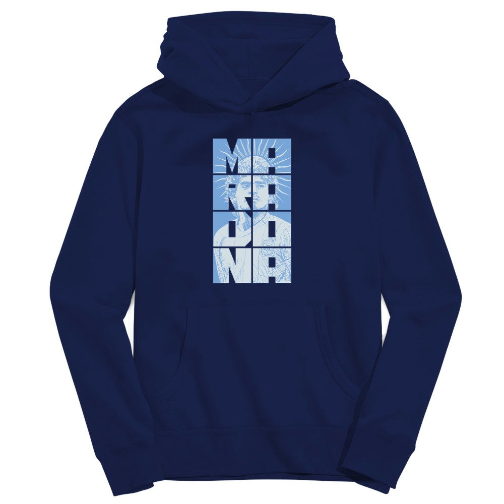 Diego Maradona Argentina National Team Vive La Fete Youth Portrait Pullover Hoodie Navy - FIFA World CUP
