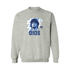 Diego Maradona Argentina National Team Vive La Fete Women's D10S Sweatshirt Gray - FIFA World CUP
