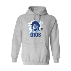Diego Maradona Argentina National Team Vive La Fete Women's D10S Pullover Hoodie Gray - FIFA World CUP