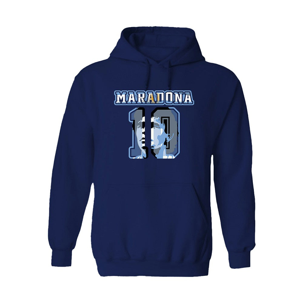 Diego Maradona Argentina National Team Vive La Fete Women's Name & Number Pullover Hoodie Navy - FIFA World CUP