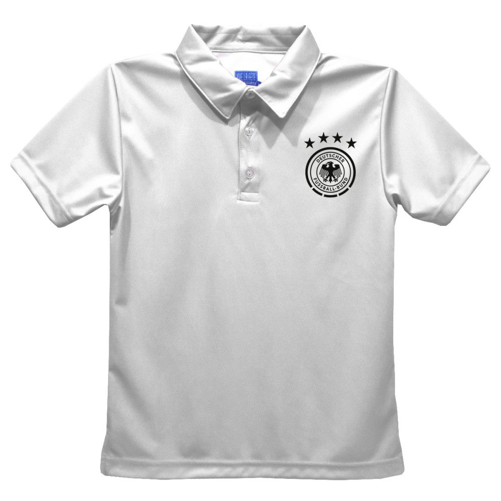 Germany National Team Vive La Fete Youth Solid Polo White - FIFA World CUP