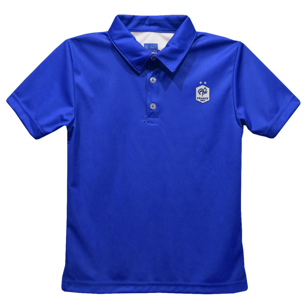 France National Team Vive La Fete Youth Solid Polo Royal - FIFA World CUP