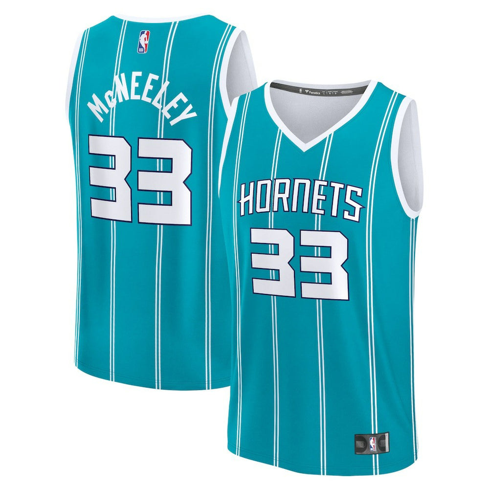 Liam McNeeley Charlotte Hornets Fast Break Replica Jersey Teal Icon Edition - NBA