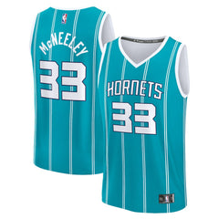 Liam McNeeley Charlotte Hornets Fast Break Replica Jersey Teal Icon Edition - NBA