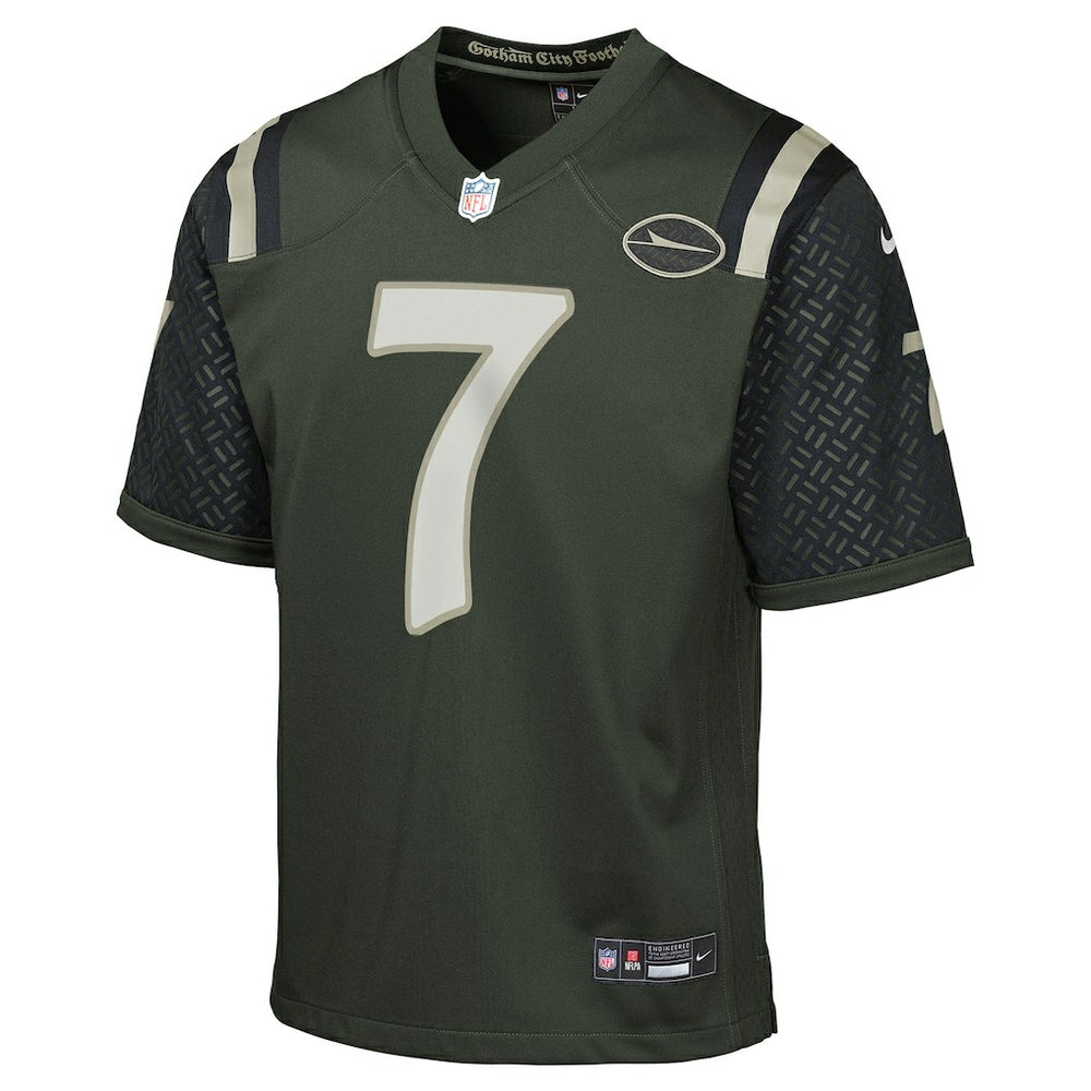 Justin Fields New York Jets Youth 2025 Rivalries Collection Game Jersey Gotham Green | Nike for Sale