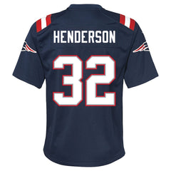 TreVeyon Henderson New England Patriots Youth Team Game Jersey Navy | Nike for Sale