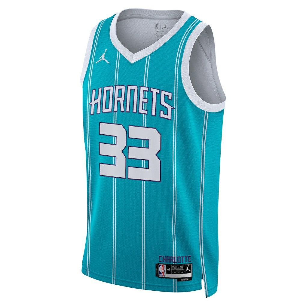 Liam McNeeley Charlotte Hornets Jordan Brand Unisex Swingman Jersey Teal Icon Edition - NBA