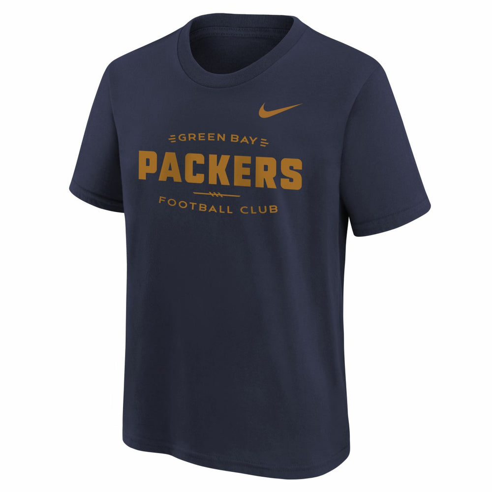 Green Bay Packers Youth Sideline Alt Pack T-Shirt Navy | Nike for Sale