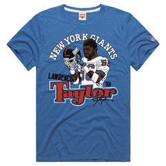 Lawrence Taylor New York Giants Homage Unisex Retired Player Classic Caricature Tri-Blend T-Shirt Royal | NFL
