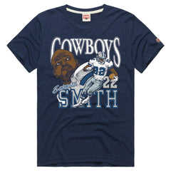 Emmitt Smith Dallas Cowboys Homage Unisex Retired Player Classic Caricature T-Shirt Navy | NFL