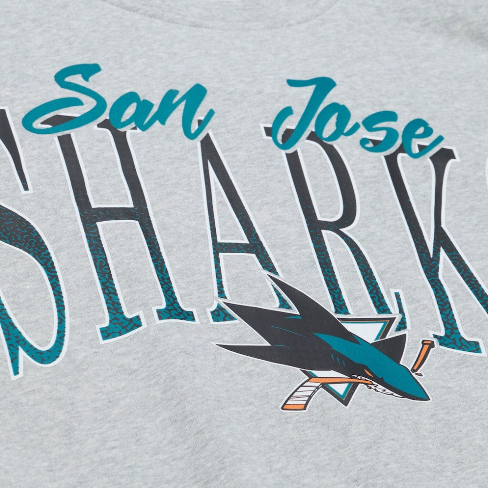 San Jose Sharks Mitchell & Ness Women's Hockey Night Sweatshirt - Heather Gray - NHL