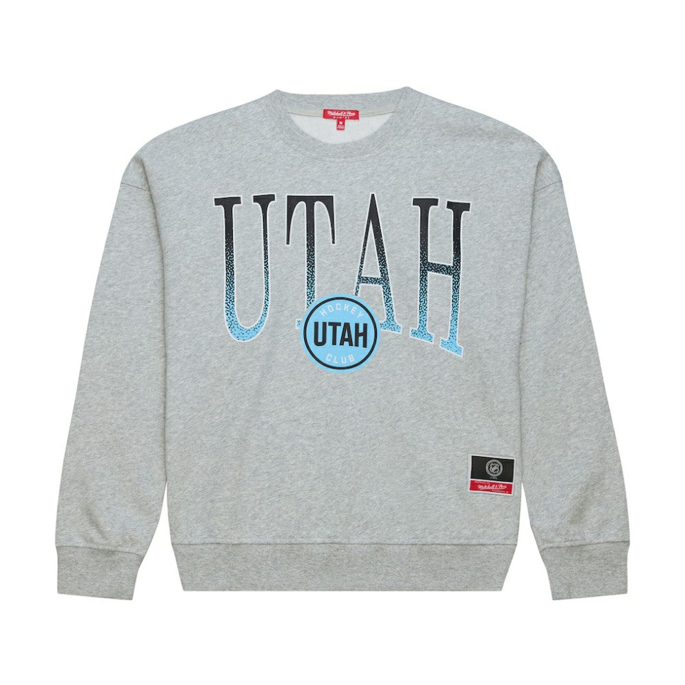Utah Mammoth Mitchell & Ness Women's Hockey Night Sweatshirt - Heather Gray - NHL