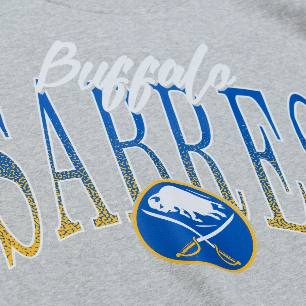 Buffalo Sabres Mitchell & Ness Women's Hockey Night Sweatshirt - Heather Gray - NHL