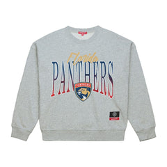 Florida Panthers Mitchell & Ness Women's Hockey Night Sweatshirt - Heather Gray - NHL