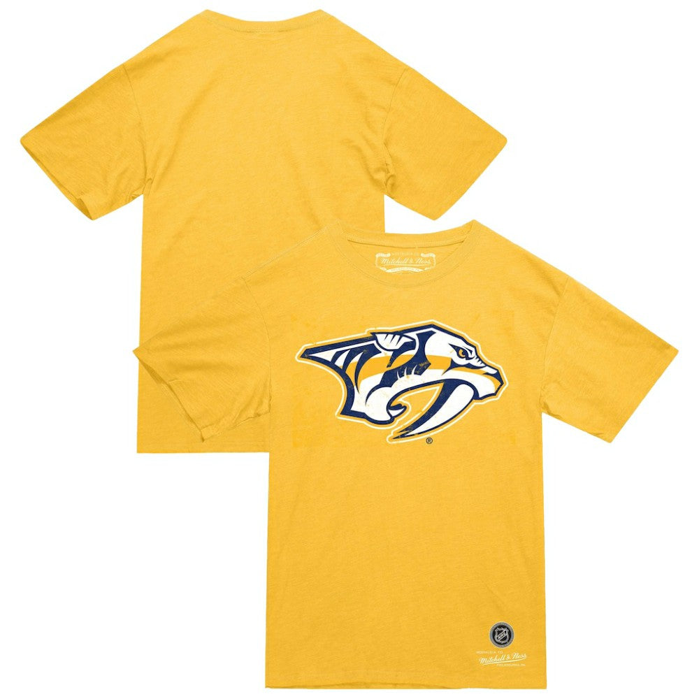 Nashville Predators Mitchell & Ness Heritage T-Shirt - Gold - NHL