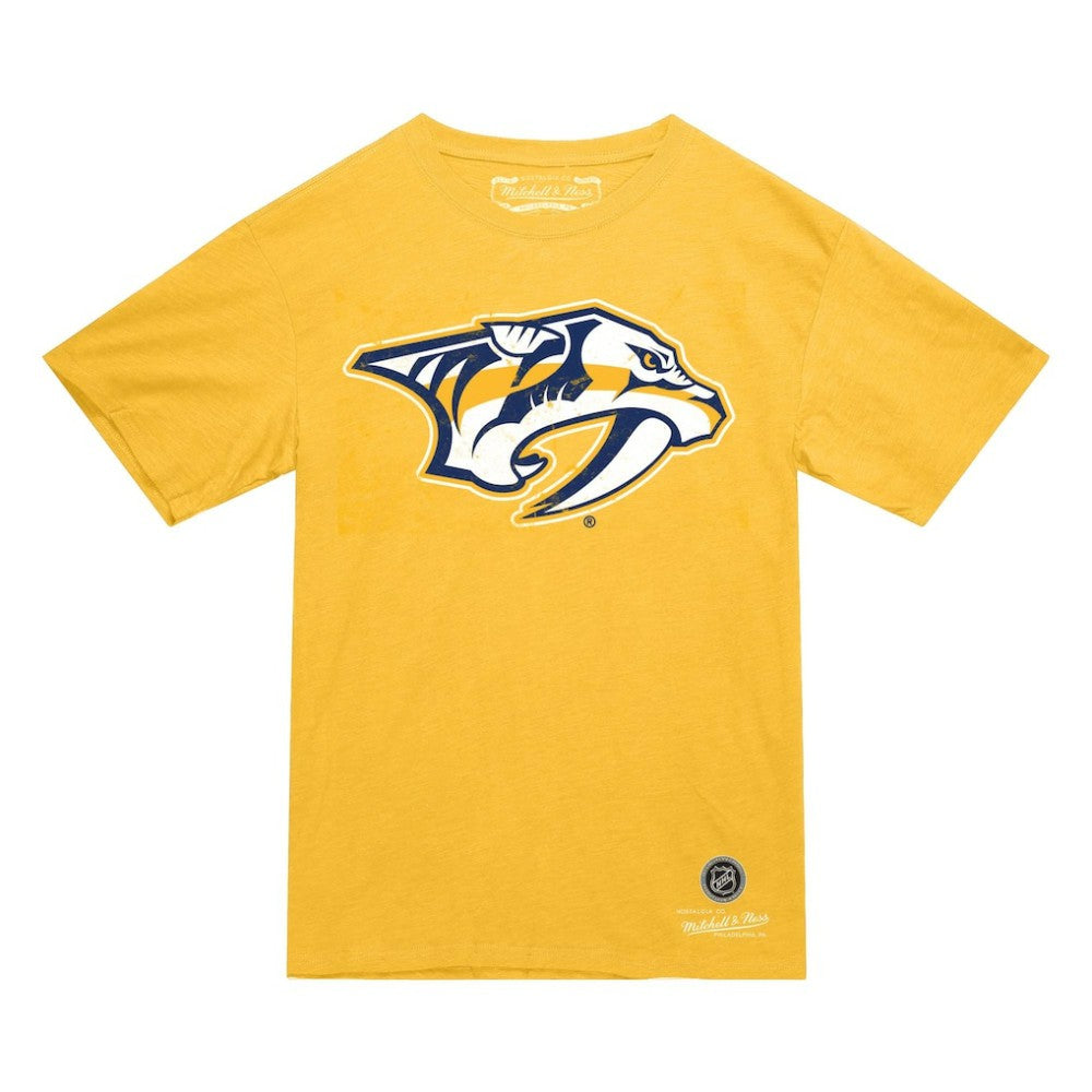 Nashville Predators Mitchell & Ness Heritage T-Shirt - Gold - NHL