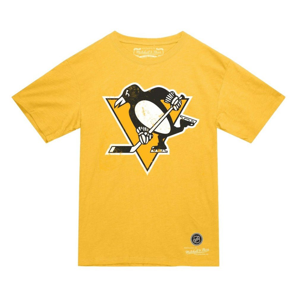 Pittsburgh Penguins Mitchell & Ness Heritage T-Shirt - Gold - NHL