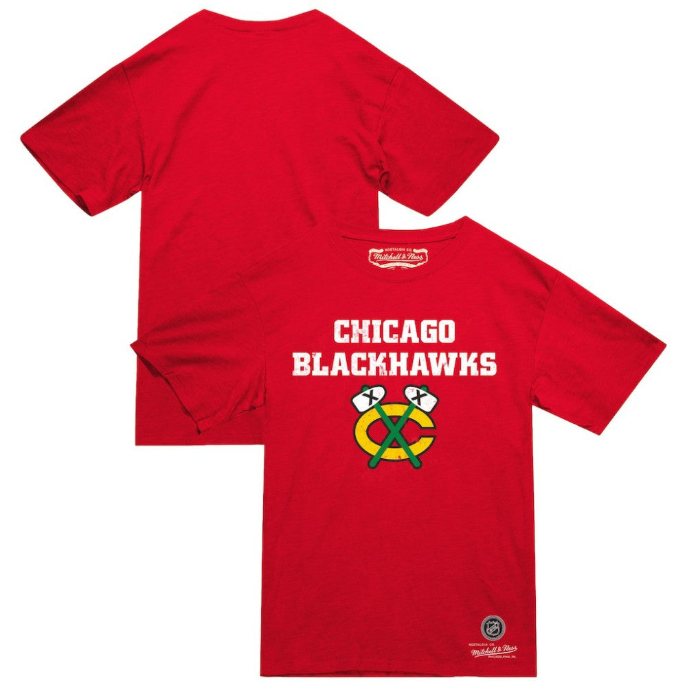 Chicago Blackhawks Mitchell & Ness Heritage T-Shirt - Red - NHL