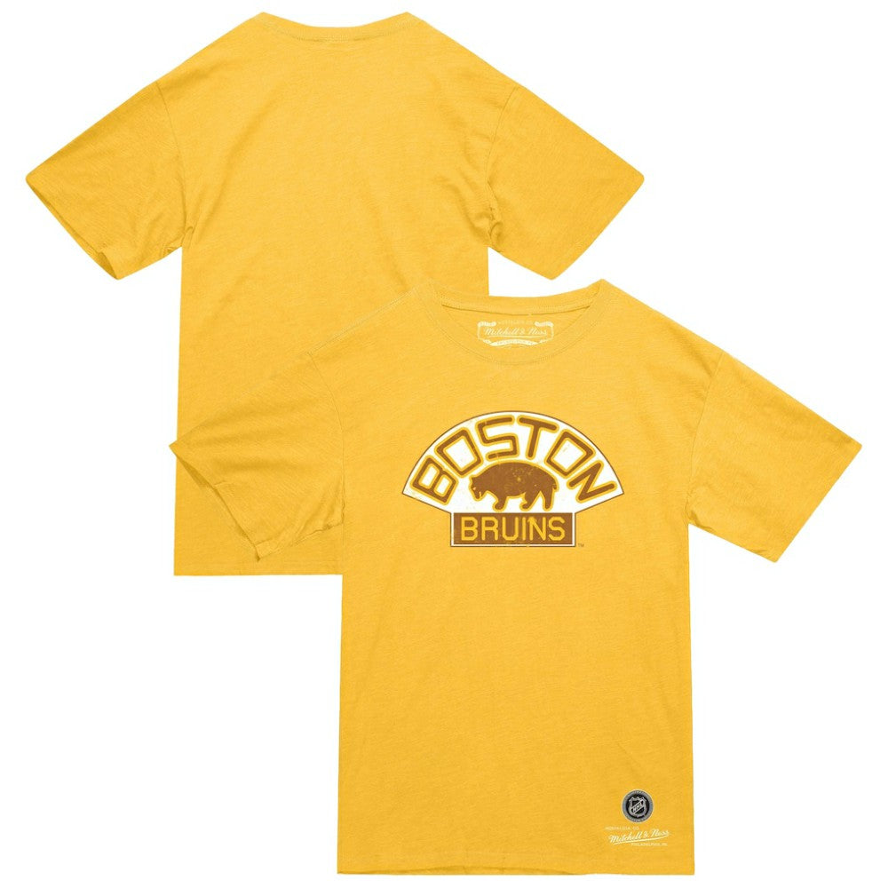 Boston Bruins Mitchell & Ness Heritage T-Shirt - Gold - NHL