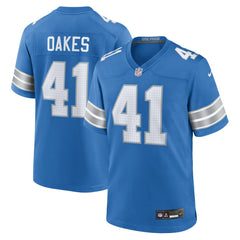 Gunnar Oakes Detroit Lions Team Game Jersey Blue | Nike for Sale