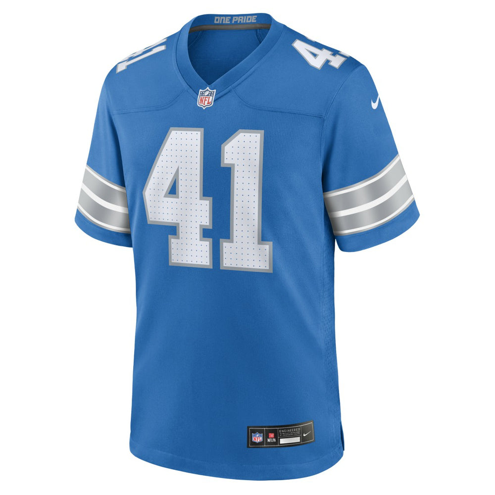 Gunnar Oakes Detroit Lions Team Game Jersey Blue | Nike for Sale