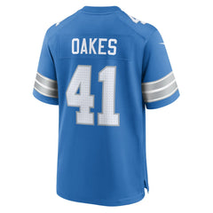 Gunnar Oakes Detroit Lions Team Game Jersey Blue | Nike for Sale