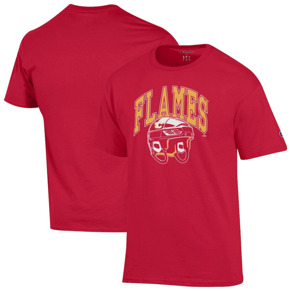 Calgary Flames Champion Helmet T-Shirt - Red - NHL