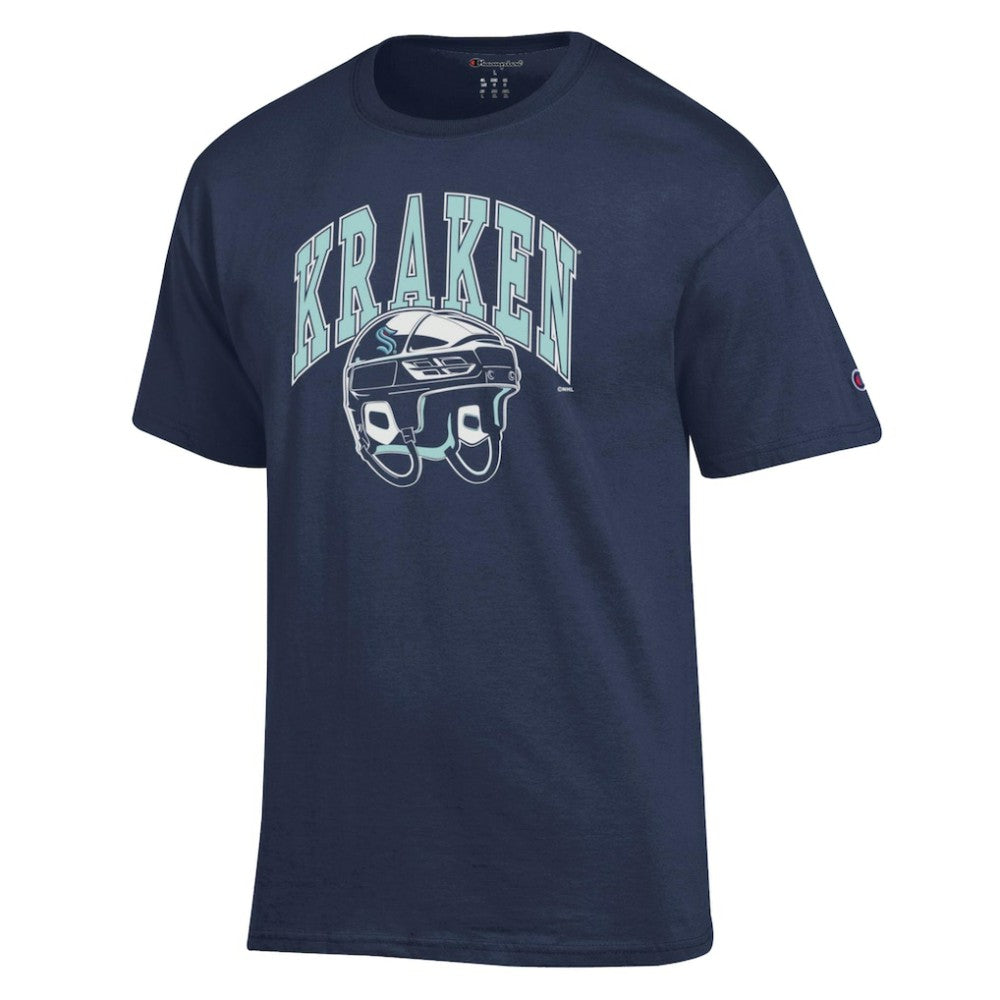 Seattle Kraken Champion Helmet T-Shirt - Navy - NHL