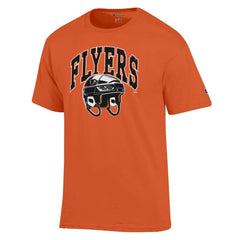 Philadelphia Flyers Champion Helmet T-Shirt - Orange - NHL