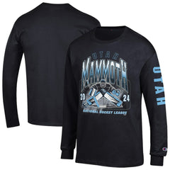Utah Mammoth Champion Long Sleeve Jersey T-Shirt - Black - NHL