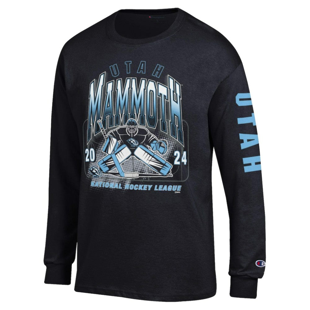 Utah Mammoth Champion Long Sleeve Jersey T-Shirt - Black - NHL
