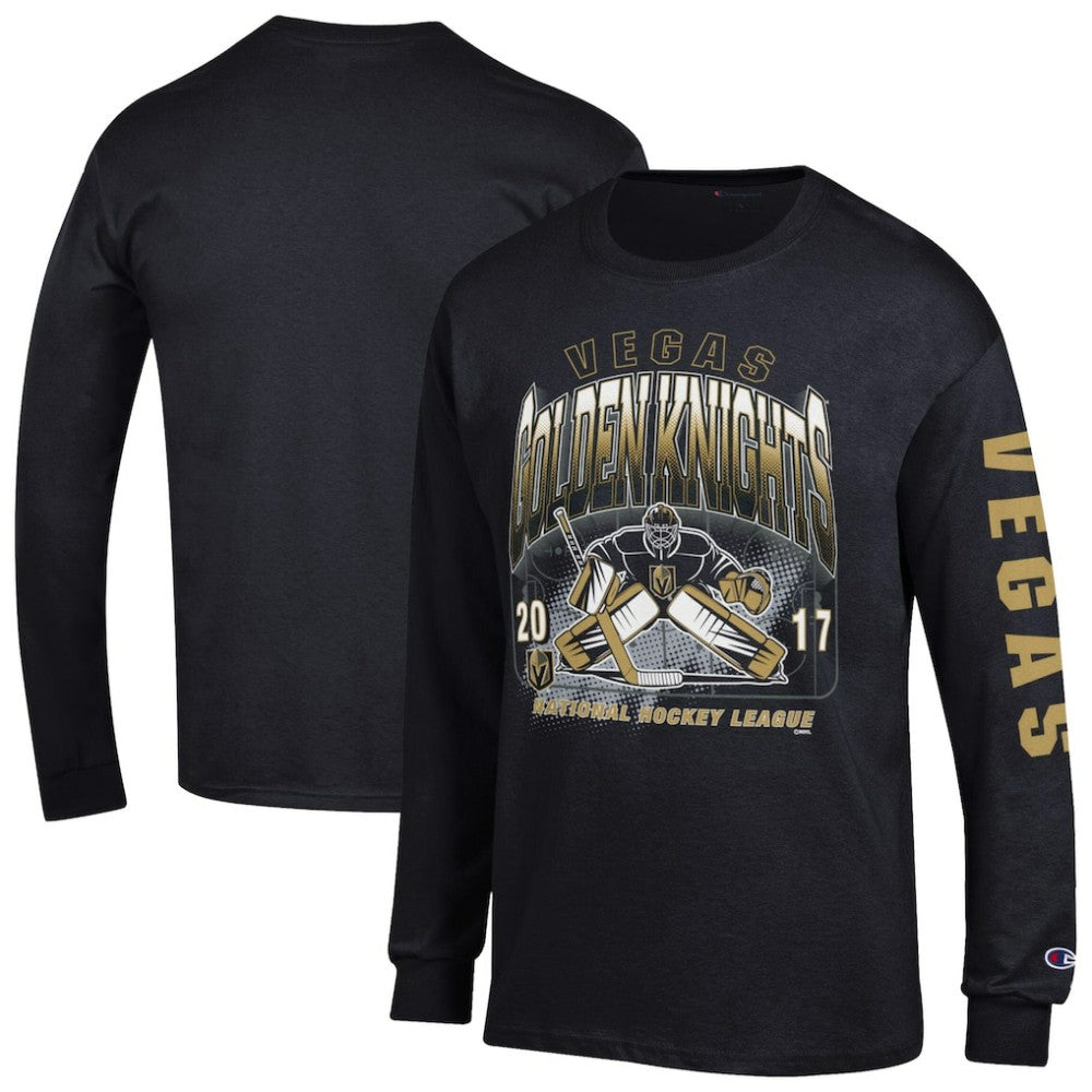 Vegas Golden Knights Champion Long Sleeve Jersey T-Shirt - Black - NHL
