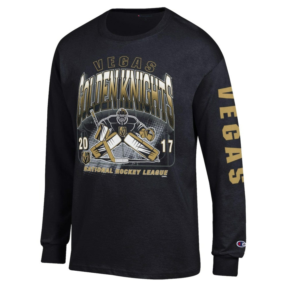 Vegas Golden Knights Champion Long Sleeve Jersey T-Shirt - Black - NHL