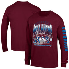 Colorado Avalanche Champion Long Sleeve Jersey T-Shirt - Burgundy - NHL