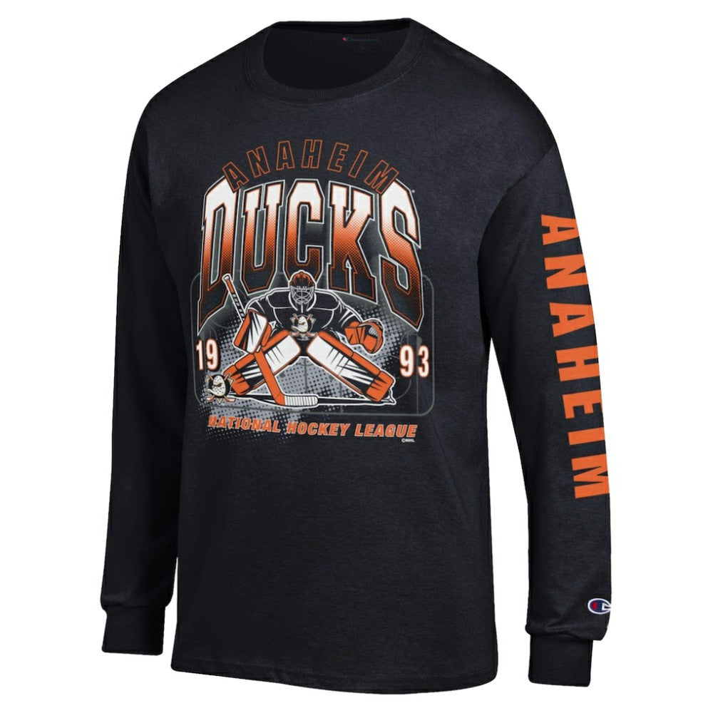 Anaheim Ducks Champion Long Sleeve Jersey T-Shirt - Black - NHL