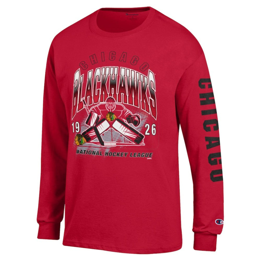 Chicago Blackhawks Champion Long Sleeve Jersey T-Shirt - Red - NHL
