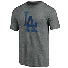 Los Angeles Dodgers Weathered Logo Tri-Blend T-Shirt - MLB