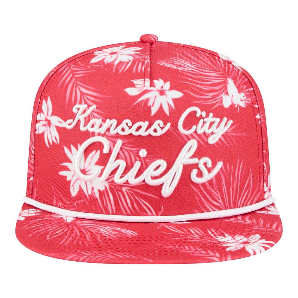 Kansas City Chiefs New Era Palm Print A-Frame 9FIFTY Snapback Hat Red | NFL