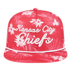 Kansas City Chiefs New Era Palm Print A-Frame 9FIFTY Snapback Hat Red | NFL