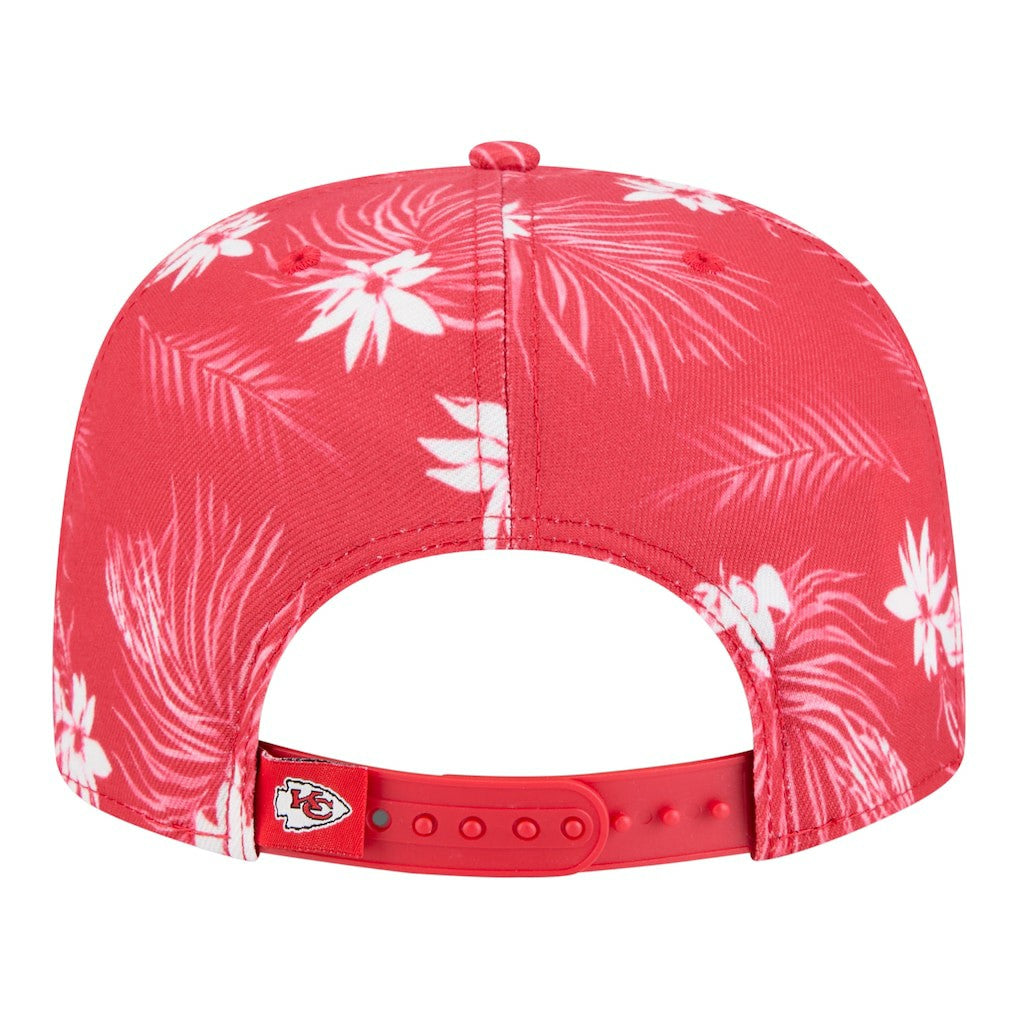 Kansas City Chiefs New Era Palm Print A-Frame 9FIFTY Snapback Hat Red | NFL