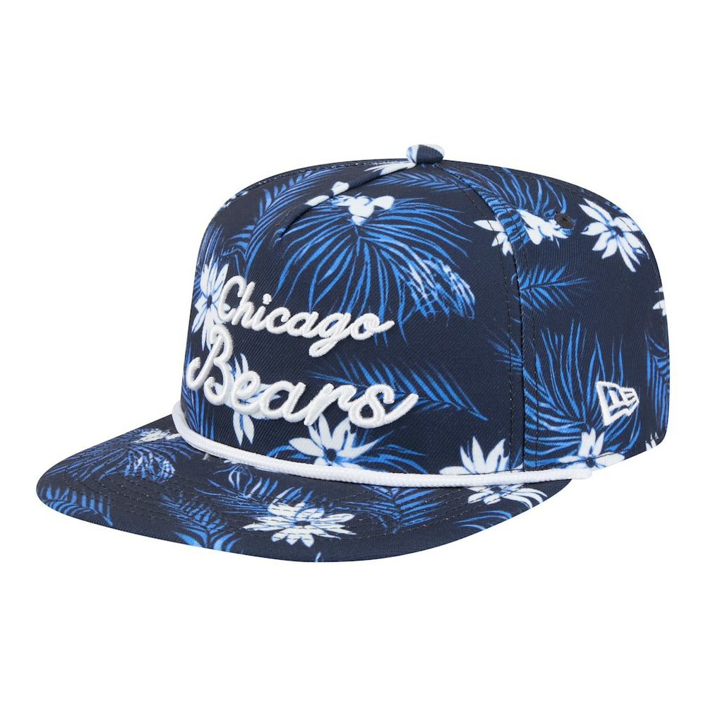 Chicago Bears New Era Palm Print A-Frame 9FIFTY Snapback Hat Navy | NFL