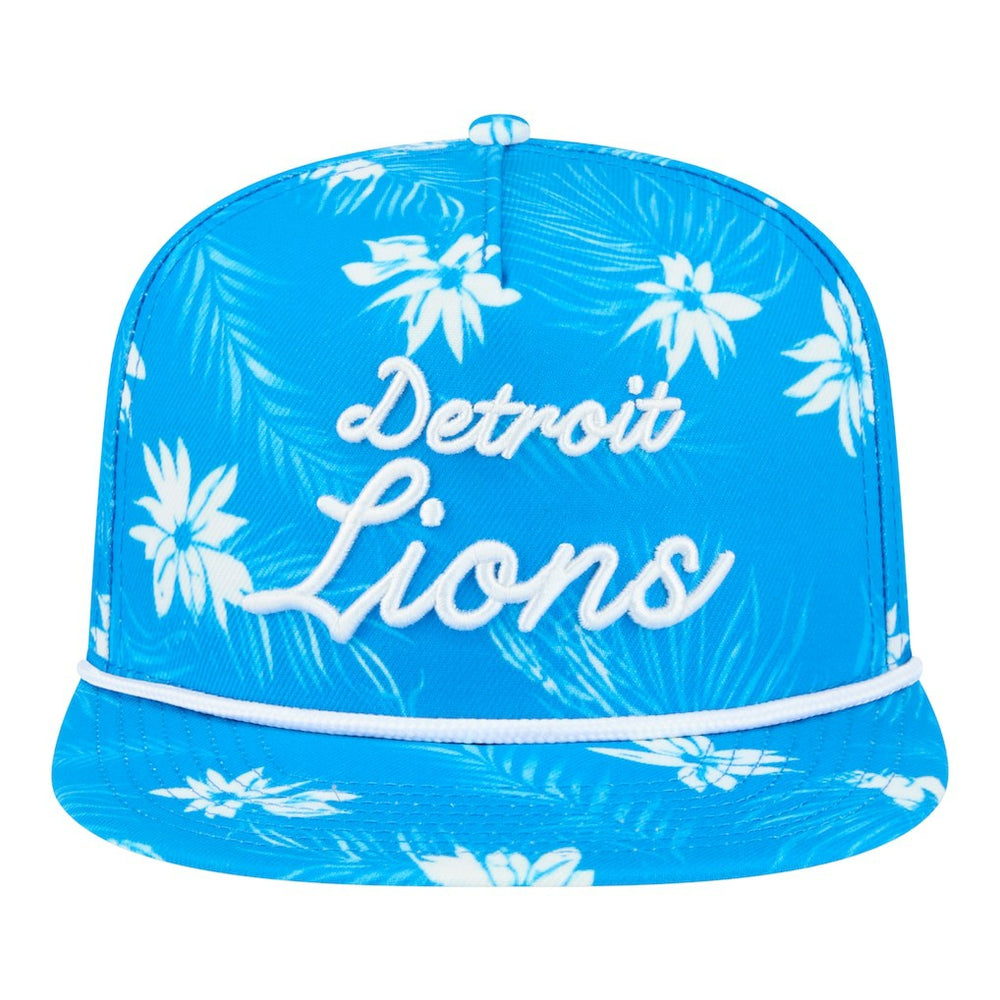 Detroit Lions New Era Palm Print A-Frame 9FIFTY Snapback Hat Blue | NFL