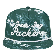 Green Bay Packers New Era Palm Print A-Frame 9FIFTY Snapback Hat Green | NFL