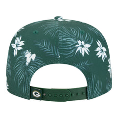 Green Bay Packers New Era Palm Print A-Frame 9FIFTY Snapback Hat Green | NFL