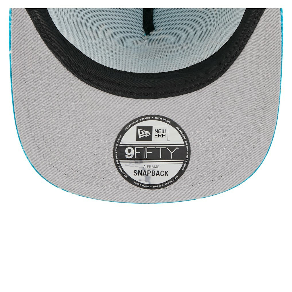 Miami Dolphins New Era Palm Print A-Frame 9FIFTY Snapback Hat Aqua | NFL