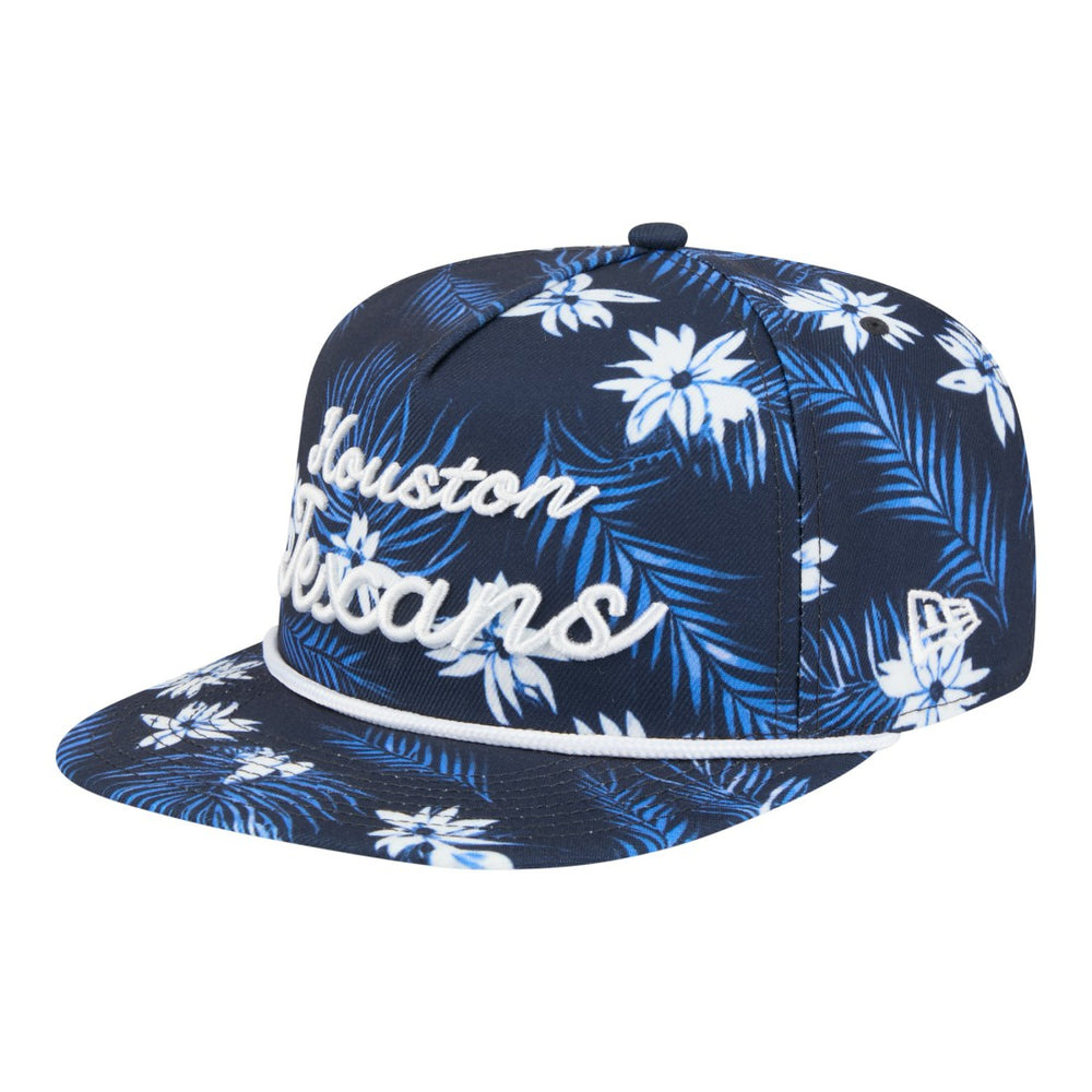 Houston Texans New Era Palm Print A-Frame 9FIFTY Snapback Hat Navy | NFL