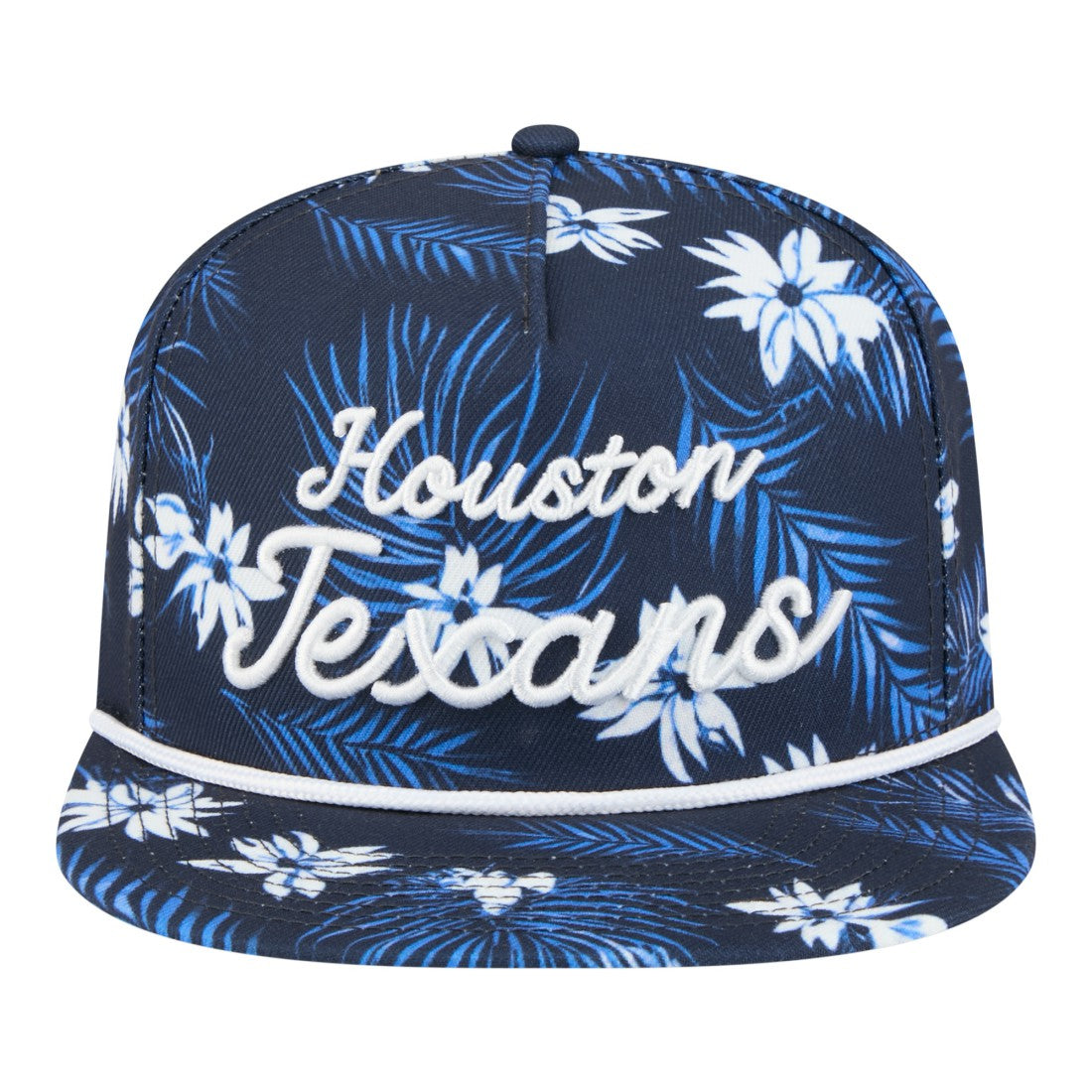 Houston Texans New Era Palm Print A-Frame 9FIFTY Snapback Hat Navy | NFL