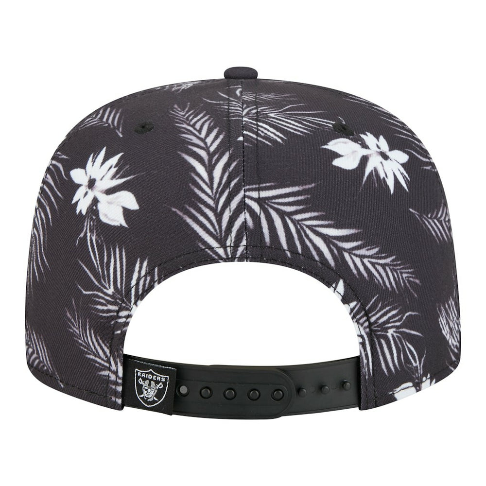 Las Vegas Raiders New Era Palm Print A-Frame 9FIFTY Snapback Hat Black | NFL