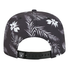 Las Vegas Raiders New Era Palm Print A-Frame 9FIFTY Snapback Hat Black | NFL