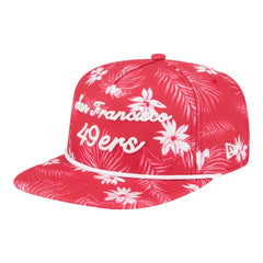 San Francisco 49ers New Era Palm Print A-Frame 9FIFTY Snapback Hat Scarlet | NFL
